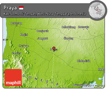 Physical Map of Praya