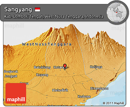 Political Panoramic Map of Sangyang