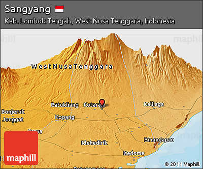 Political Panoramic Map of Sangyang