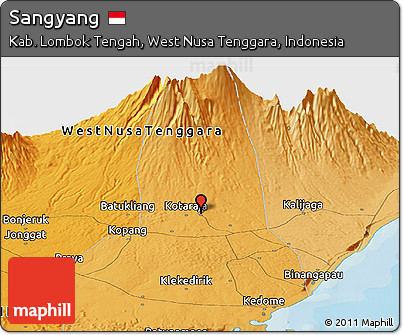 Political Panoramic Map of Sangyang