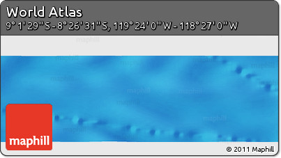 Physical Panoramic Map of the Area around 8° 44' 0" S, 118° 55' 30" W