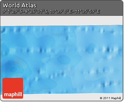 Political 3D Map of the Area around 8° 44' 0" S, 11° 7' 30" E