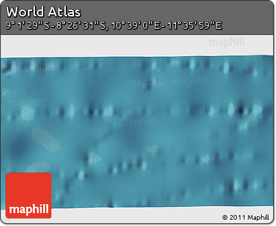 Satellite 3D Map of the Area around 8° 44' 0" S, 11° 7' 30" E