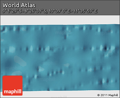 Satellite 3D Map of the Area around 8° 44' 0" S, 11° 7' 30" E
