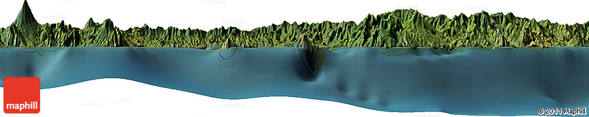 Satellite Horizon Map of the Area around 8° 44' 0" S, 121° 37' 30" E
