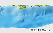 Physical Panoramic Map of the area around 8° 44' 0" S, 124° 10' 30" E