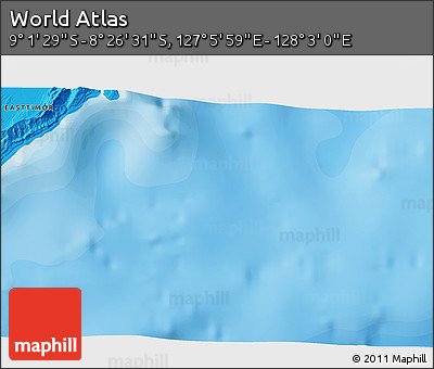 Political 3D Map of the Area around 8° 44' 0" S, 127° 34' 30" E
