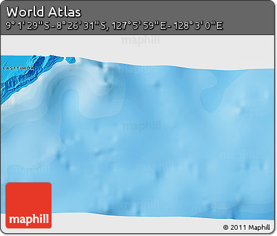 Political 3D Map of the Area around 8° 44' 0" S, 127° 34' 30" E
