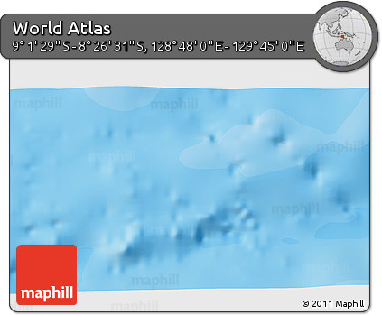 Political 3D Map of the Area around 8° 44' 0" S, 129° 16' 30" E