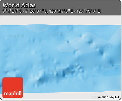Political 3D Map of the Area around 8° 44' 0" S, 129° 16' 30" E
