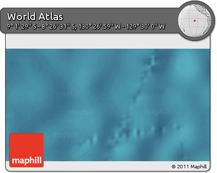Satellite 3D Map of the Area around 8° 44' 0" S, 129° 58' 29" W