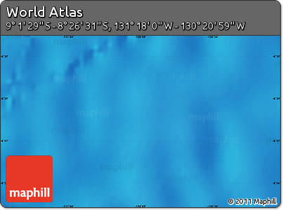 Physical Map of the Area around 8° 44' 0" S, 130° 49' 29" W