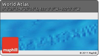 Physical Panoramic Map of the Area around 8° 44' 0" S, 132° 31' 30" W