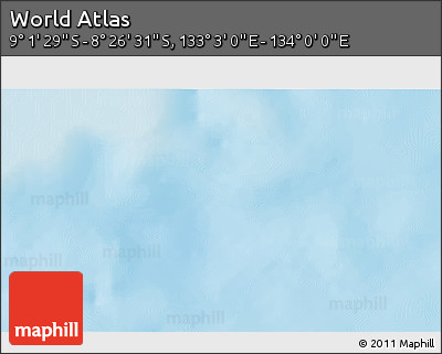 Shaded Relief 3D Map of the Area around 8° 44' 0" S, 133° 31' 30" E