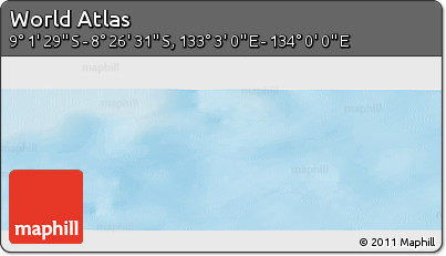 Physical Panoramic Map of the Area around 8° 44' 0" S, 133° 31' 30" E