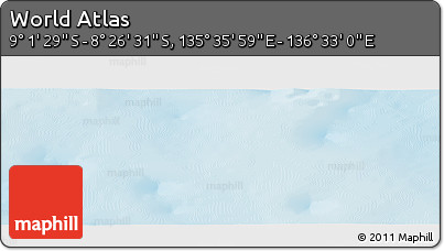 Physical Panoramic Map of the Area around 8° 44' 0" S, 136° 4' 29" E