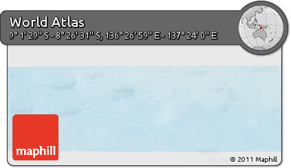 Physical Panoramic Map of the Area around 8° 44' 0" S, 136° 55' 30" E