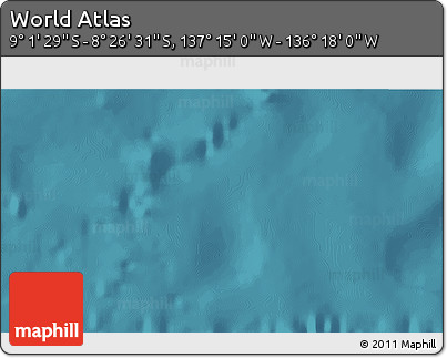 Satellite 3D Map of the Area around 8° 44' 0" S, 136° 46' 30" W