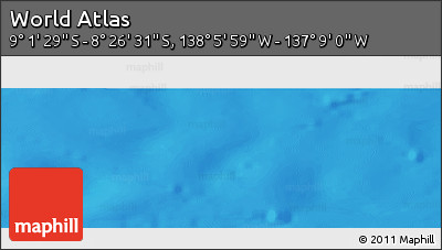 Physical Panoramic Map of the Area around 8° 44' 0" S, 137° 37' 30" W