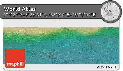 Satellite Panoramic Map of the Area around 8° 44' 0" S, 138° 37' 30" E