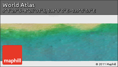Satellite Panoramic Map of the Area around 8° 44' 0" S, 138° 37' 30" E