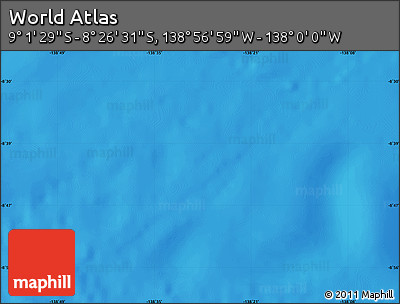 Physical Map of the Area around 8° 44' 0" S, 138° 28' 29" W
