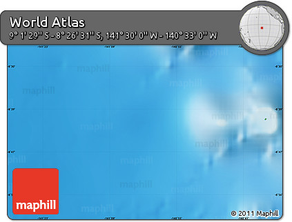 Physical Map of the Area around 8° 44' 0" S, 141° 1' 30" W