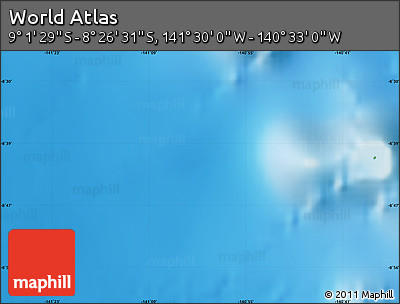 Physical Map of the Area around 8° 44' 0" S, 141° 1' 30" W
