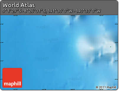 Physical Map of the Area around 8° 44' 0" S, 141° 1' 30" W
