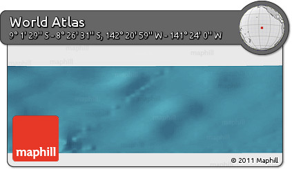 Satellite Panoramic Map of the Area around 8° 44' 0" S, 141° 52' 30" W