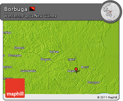 Physical 3D Map of Borbuga