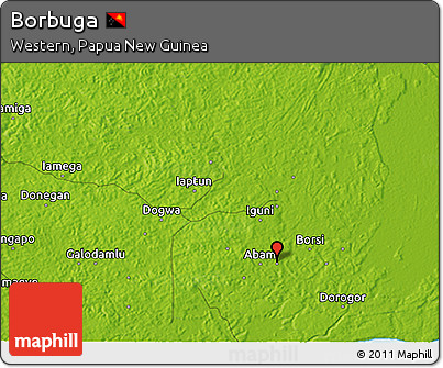 Physical 3D Map of Borbuga
