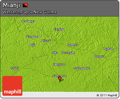 Physical 3D Map of Mianji