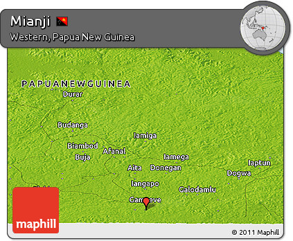 Physical Panoramic Map of Mianji