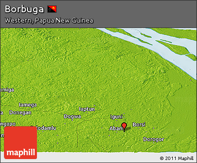 Physical Panoramic Map of Borbuga