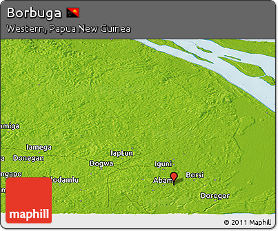 Physical Panoramic Map of Borbuga