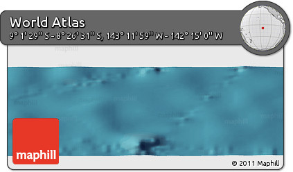 Satellite Panoramic Map of the Area around 8° 44' 0" S, 142° 43' 29" W