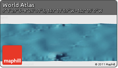 Satellite Panoramic Map of the Area around 8° 44' 0" S, 142° 43' 29" W