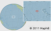 Savanna Style Location Map of the area around 8° 44' 0" S, 143° 34' 29" W, hill shading