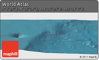 Satellite Panoramic Map of the Area around 8° 44' 0" S, 145° 25' 30" E