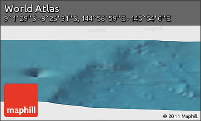 Satellite Panoramic Map of the Area around 8° 44' 0" S, 145° 25' 30" E
