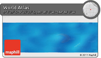 Physical Panoramic Map of the Area around 8° 44' 0" S, 145° 16' 30" W