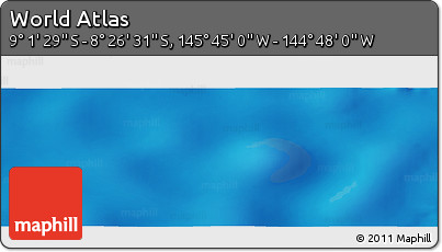 Physical Panoramic Map of the Area around 8° 44' 0" S, 145° 16' 30" W