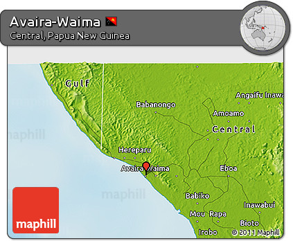 Physical 3D Map of Avaira-Waima