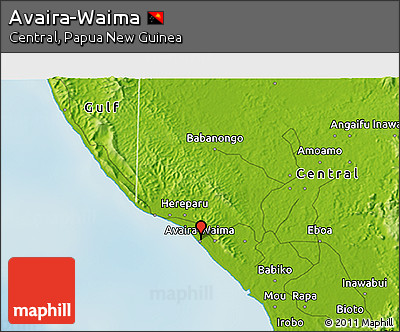Physical 3D Map of Avaira-Waima