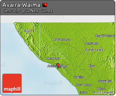 Physical 3D Map of Avaira-Waima