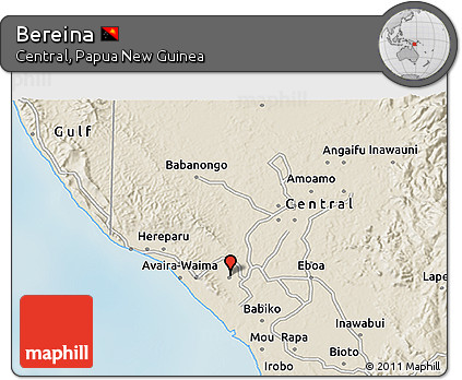 Shaded Relief 3D Map of Bereina