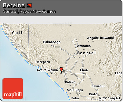 Shaded Relief 3D Map of Bereina