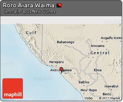 Shaded Relief 3D Map of Roro Aiara Waima