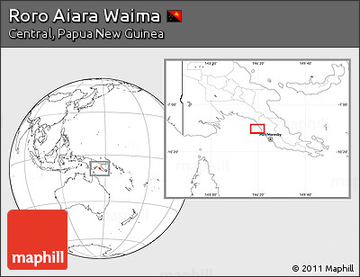 Blank Location Map of Roro Aiara Waima